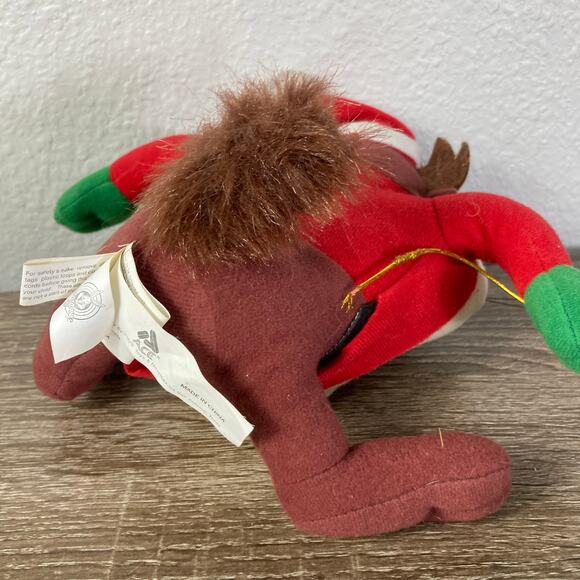 Vintage 1997 Looney Tunes Taz‎ Santa Plush Doll Christmas Decor Warner Bros 7 in - Picture 6 of 13